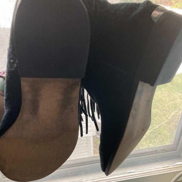 Michael Kors Black Suede Fringe Booties, Size 7! - Picture 5 of 5